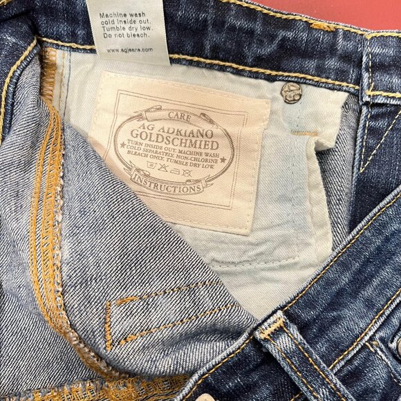 AG Adriano Goldschmied Cigarette Jeans Distressed Low Rise Straight Leg - Picture 8 of 9